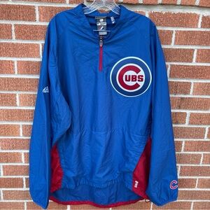 Chicago Cubs Windbreaker Mens 2X MLB Baseball Team Majestic Cool Base Jacket